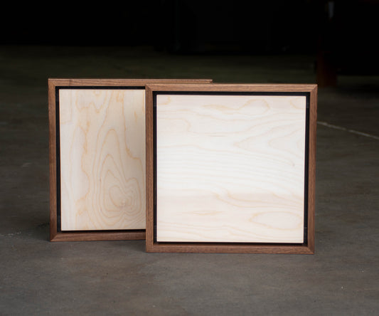 WALNUT FRAMED PANEL | 10 x 10 | 2 Pack